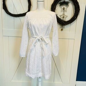 GAP Elegant White Eyelet Dress